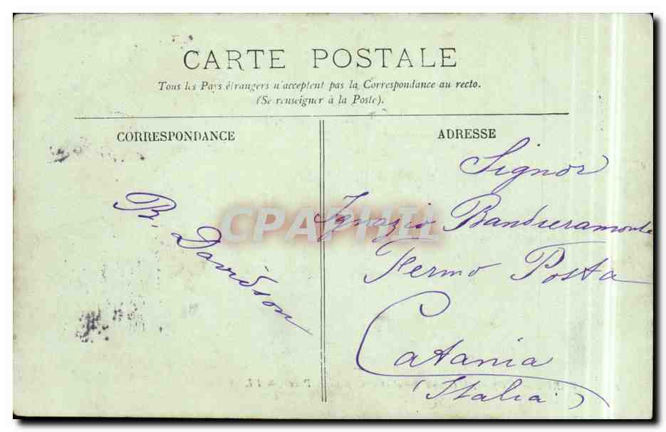 Paris CPA L'opera le grand hotel et le cafe de la Paix — Verso