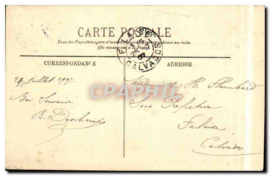 Paris CPA La fontaine de cArpeaux — Verso