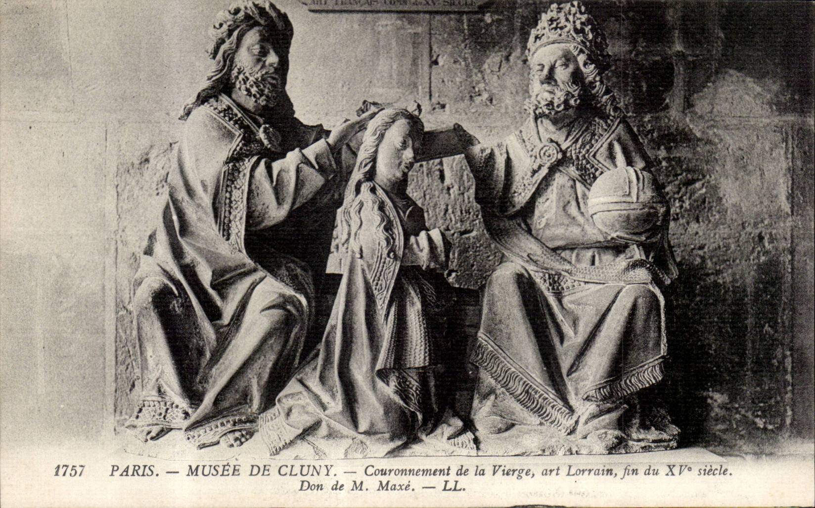 Paris CPA Musee de Cluny Couronnement de la Vierge fin du 15eme Dond e M Maxe
