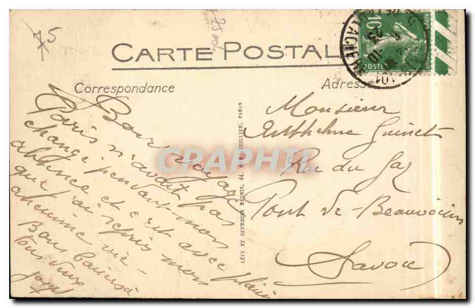 Paris CPA Notre Dame — Rückseite