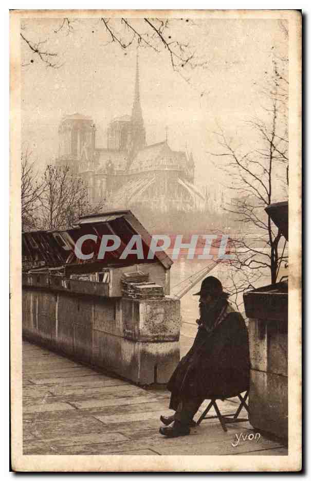 Paris CPA L'ancetre des bouquinistes Notre Dame (metier)