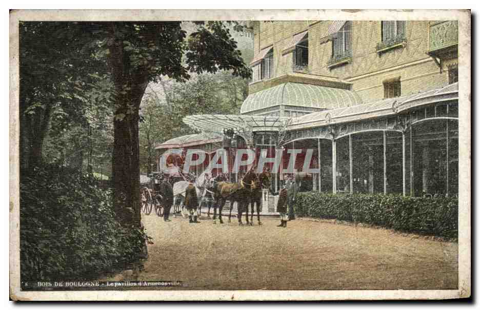 Paris CPA Le pavillon d'Armenonville (publicite Aux grands magasins de Russie Russia bd Sepastopol)