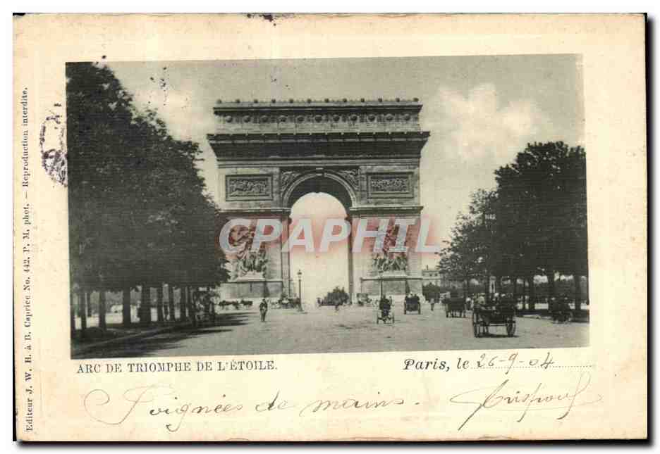 Paris CPA Arc de triomphe de l'etoile 