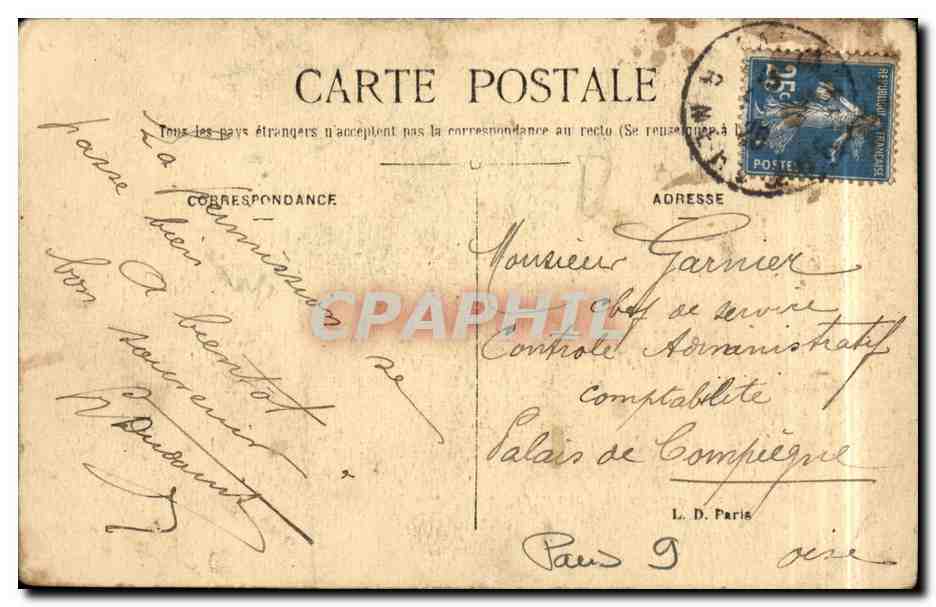 Paris CPA Boulevard des Capucines — Rückseite