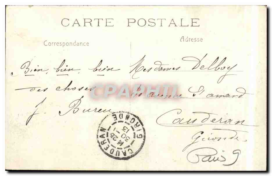 Paris CPA Opera — Rückseite
