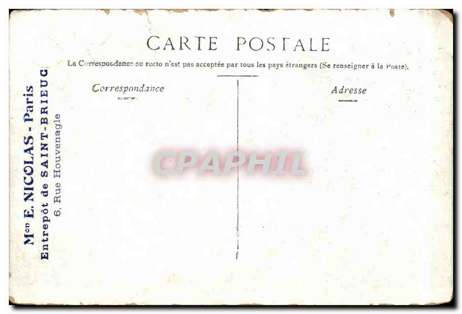 Paris CPA Chambre des Deputes — Rückseite
