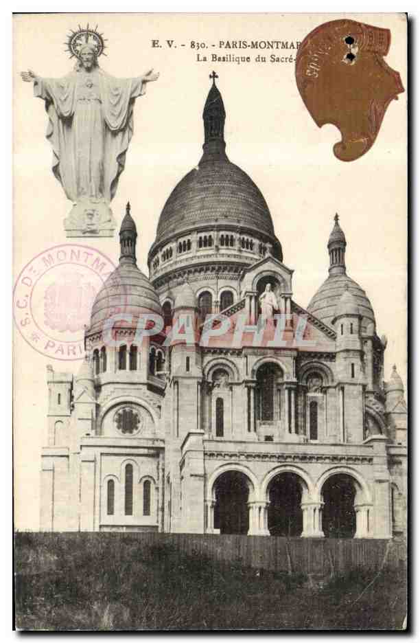 Paris CPA Montmartre Sacre coeur la basilique
