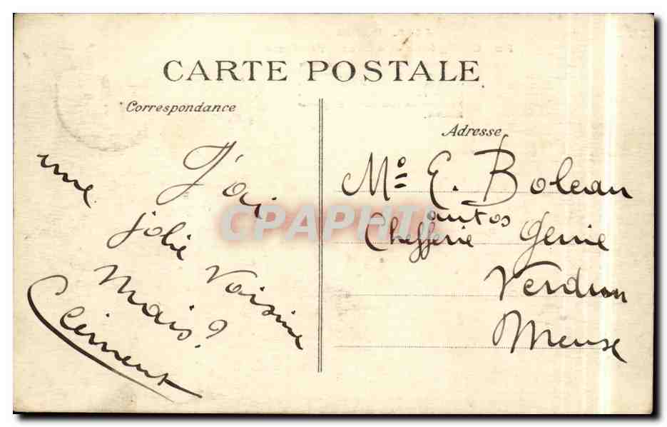 Paris CPA Rue Castiglione et colonne Vendome — Rückseite