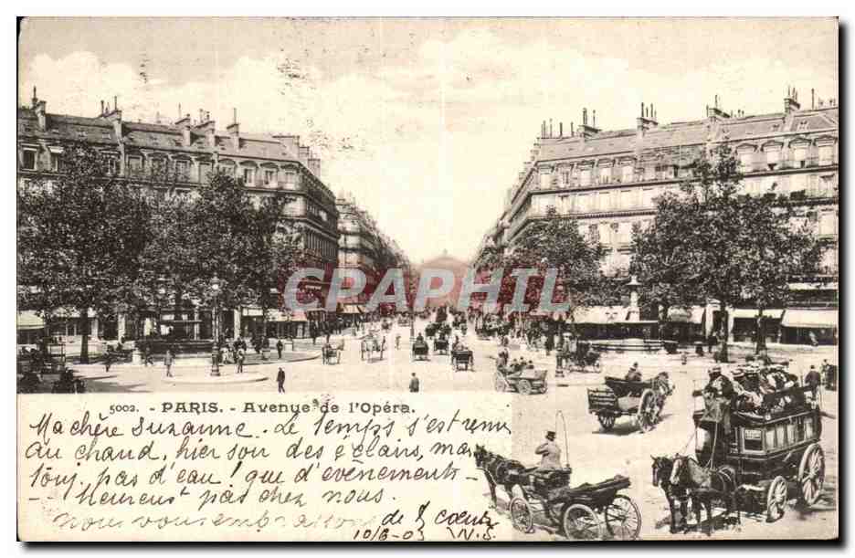 Paris CPA Avenue de l'opera