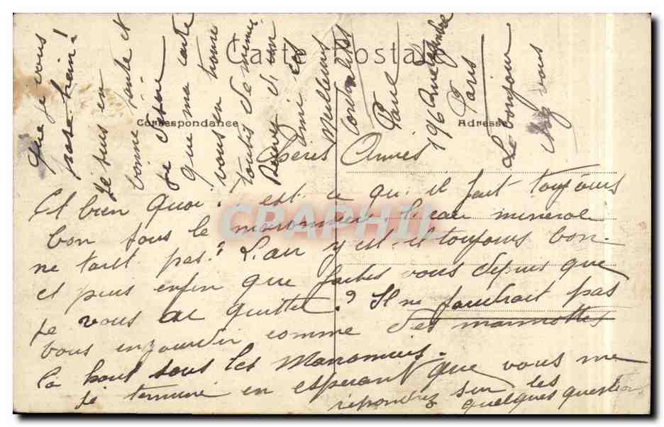 Paris CPA Le conseil d'Etat — Rückseite