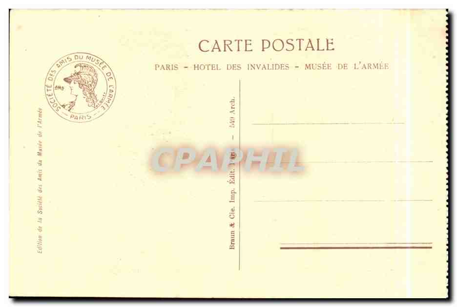 Paris CPA Hotel des Invalides — Rückseite