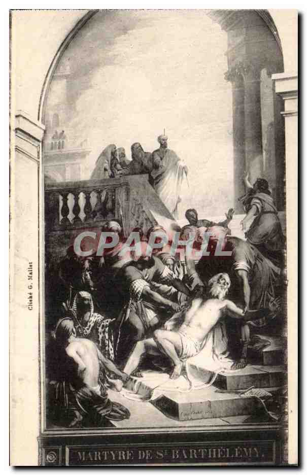Martyre de St-Barthélémy — Tableau d'O. Charlet — La Cathédrale de La Rochelle