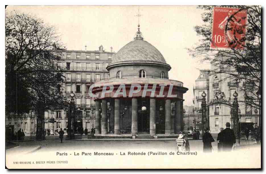 Paris CPA Le parc monceau La rotonde (pavillon de Chartres)