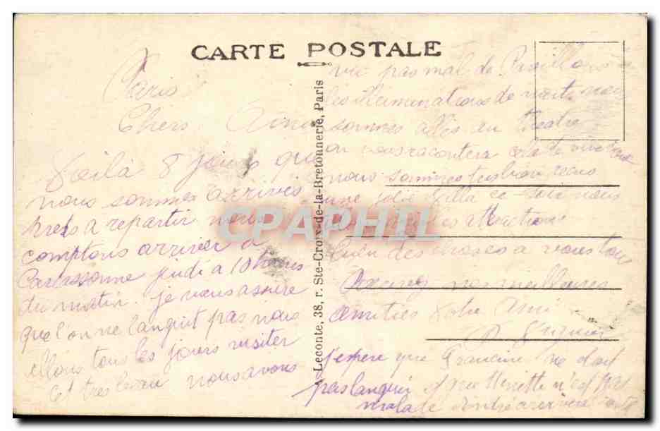 Paris CPA Rond point des Champs Elysees — Verso