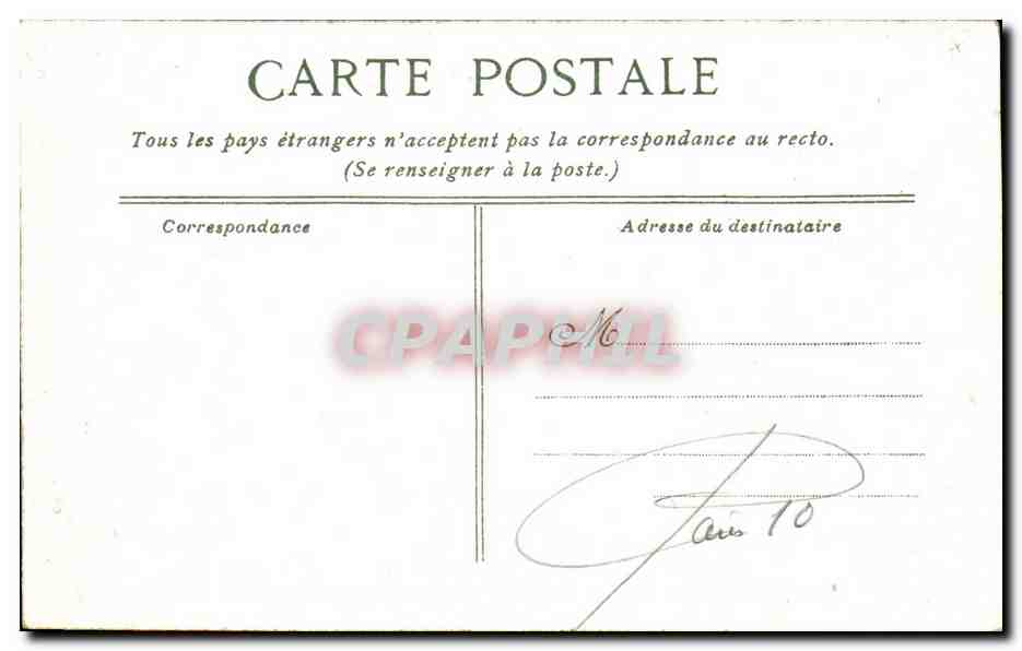 Paris CPA Porte Saint martin — Verso