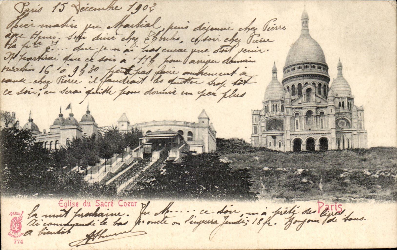 Paris CPA Eglise du Sacre Coeur