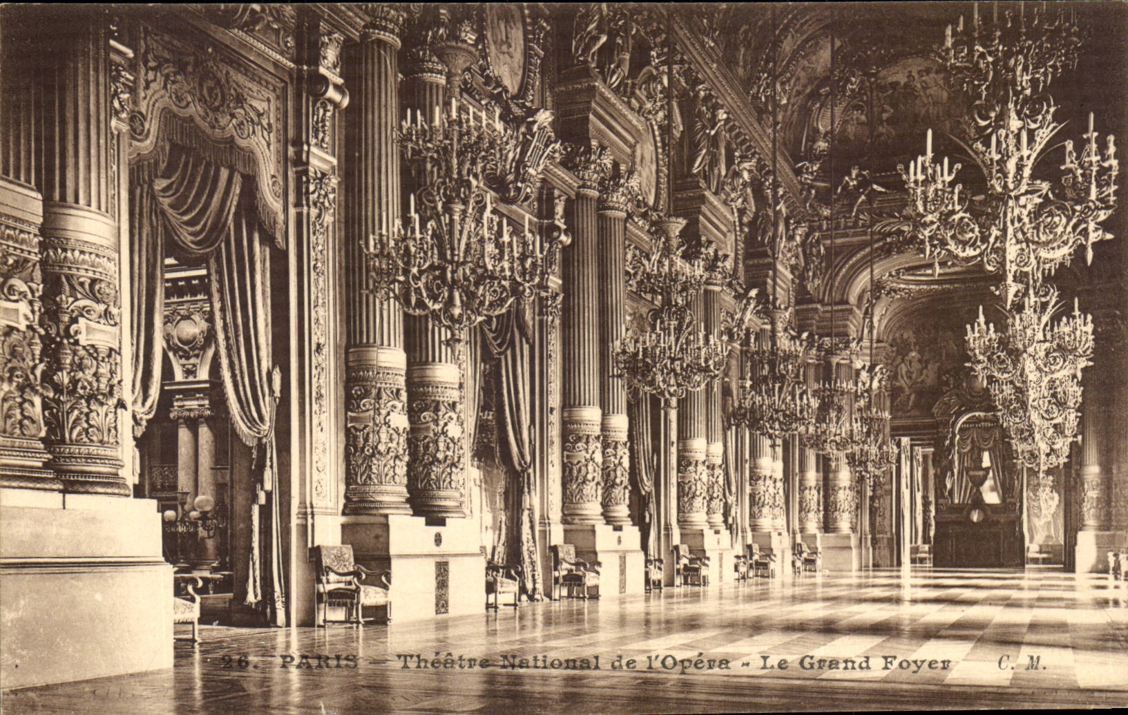 Paris CPA Theatre National de l'Opera Le grand foyer