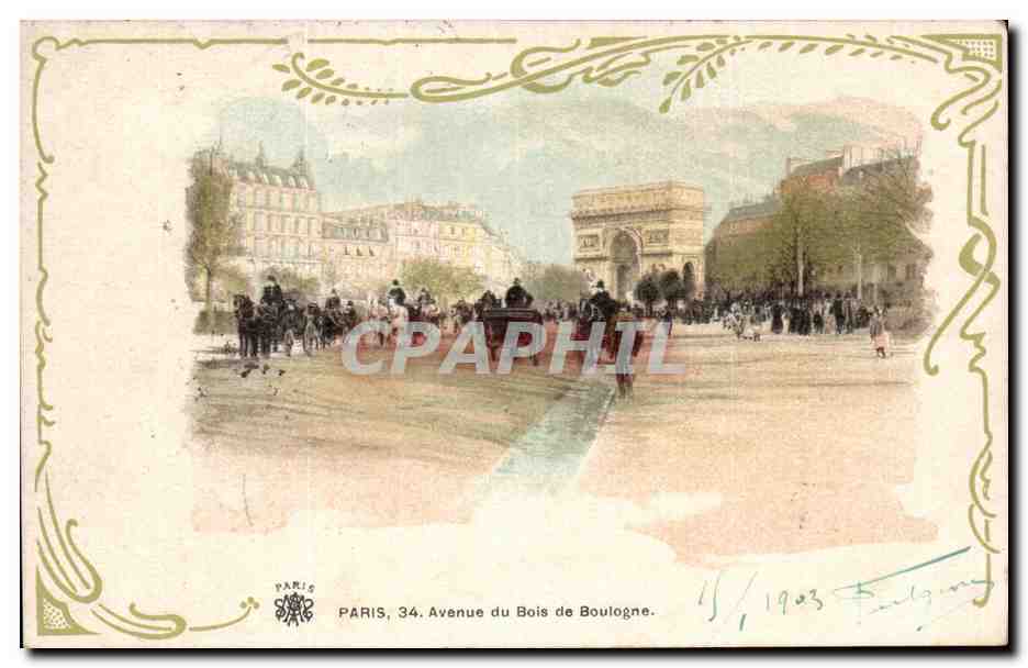Paris CPA Avenue du Bois de Boulogne