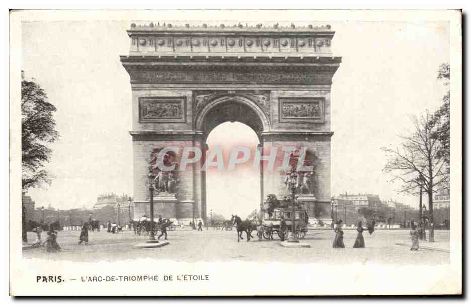 Paris CPA L'arc de triomphe de l'etoile