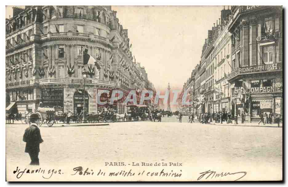 Paris CPA La rue de la paix