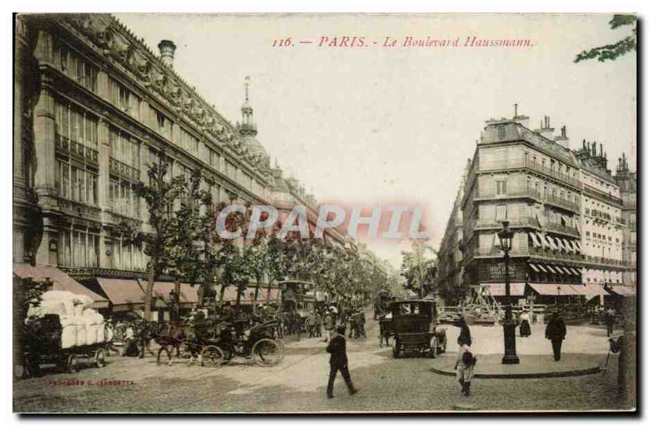 Paris CPA La Boulevard Haussmann
