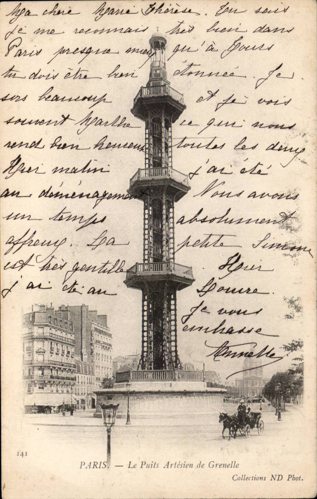 Paris CPA Le puits artesien de Grenelle