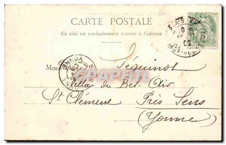 Paris CPA La Bourse du commerce — Rückseite