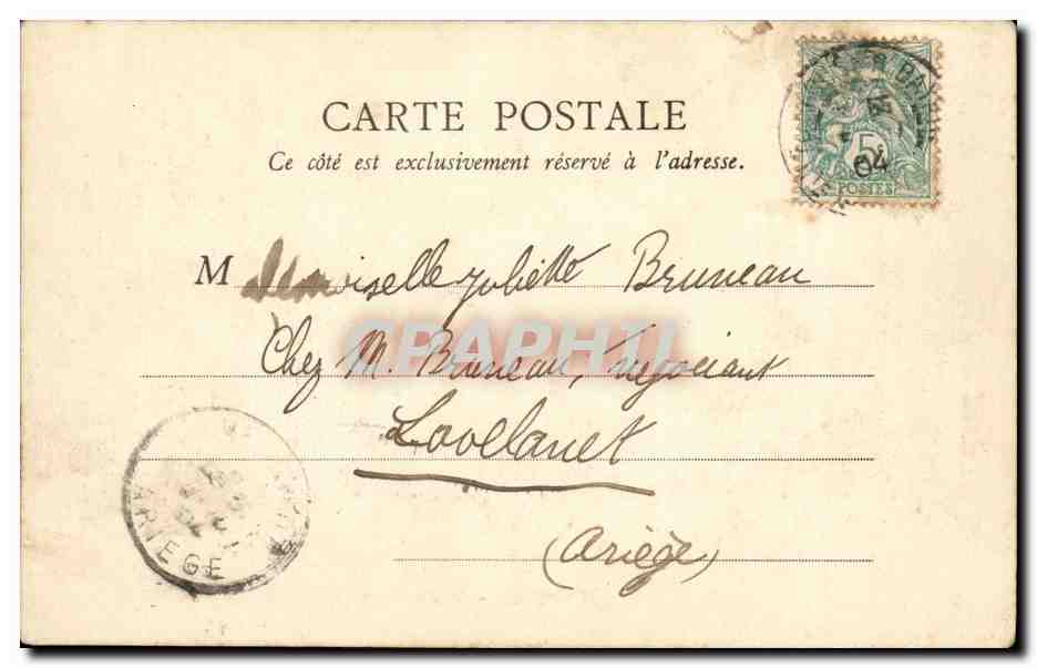 Paris CPA Le Pantheon — Rückseite