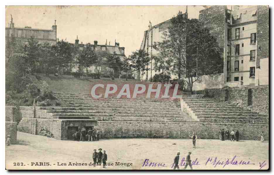 Paris CPA Les arenes de la Rue Monge