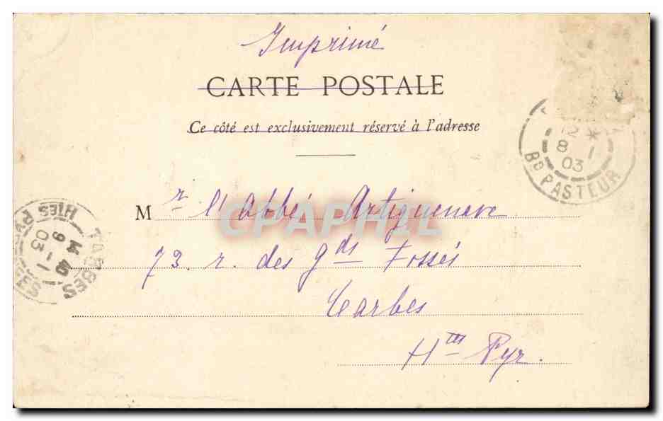 Paris CPA Les arenes de la Rue Monge — Rückseite