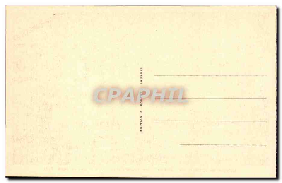 CPA Calvaire de Lourdes 6eme Station Une femme pieuse essuie la face de Jesus — Verso