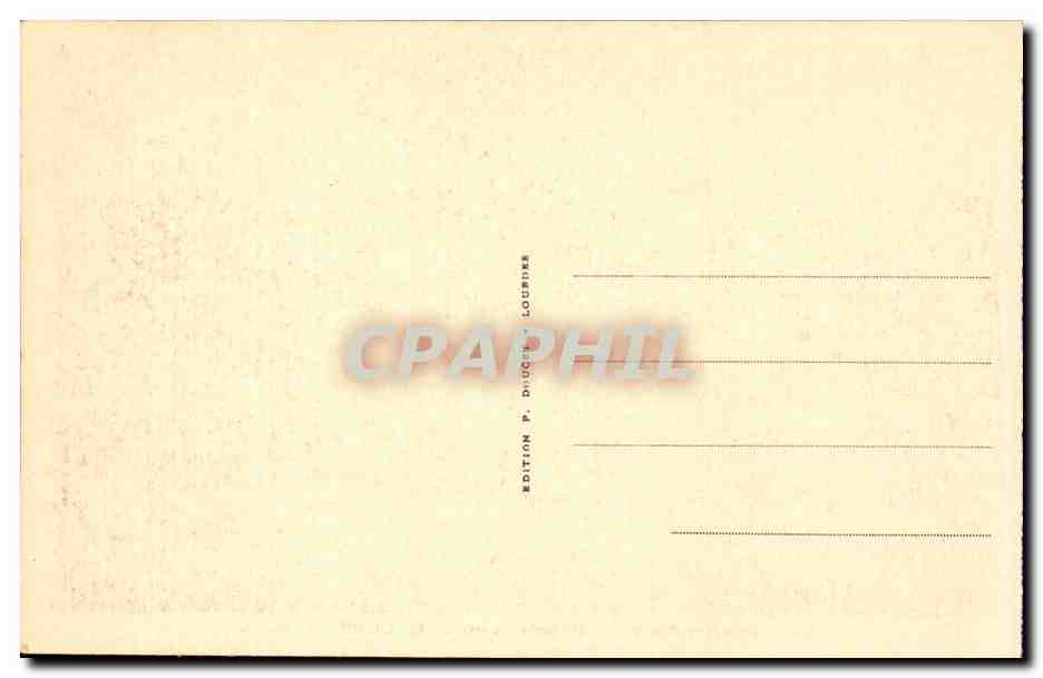 CPA Calvaire de Lourdes 1ere Station Calvaire — Verso