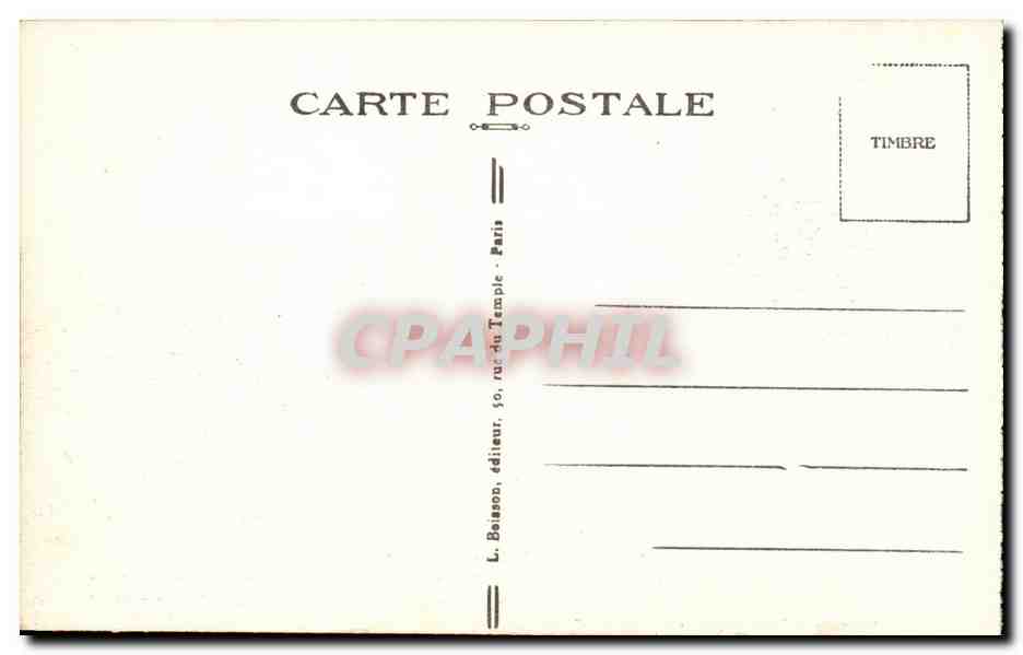 CPA Paris L'opera — Rückseite