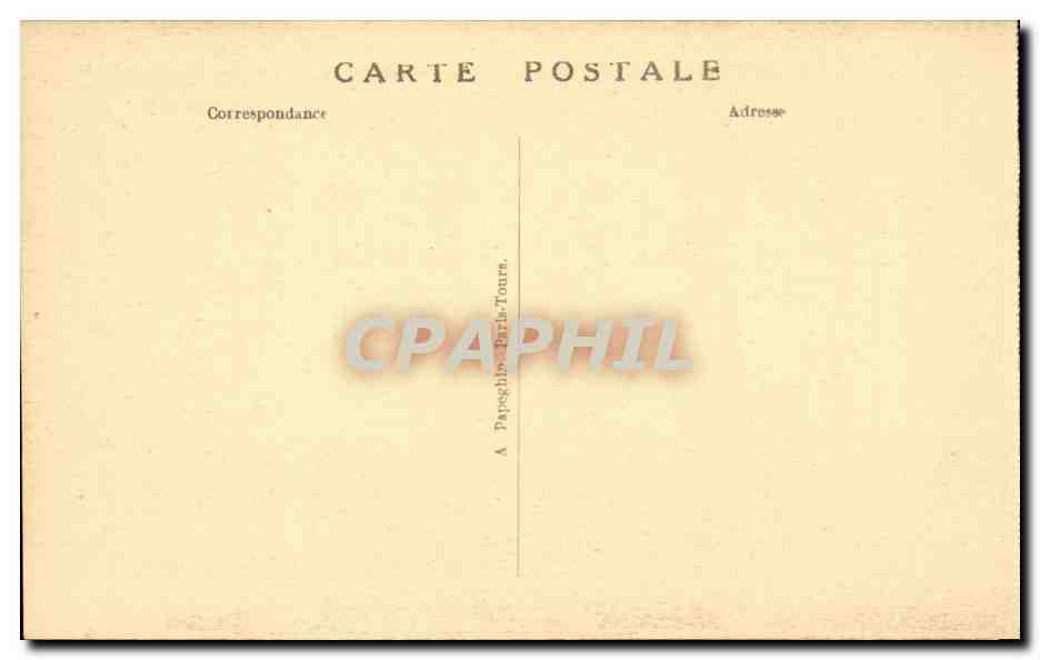 Chambord CPA Le chateau Le grand escalier double — Verso