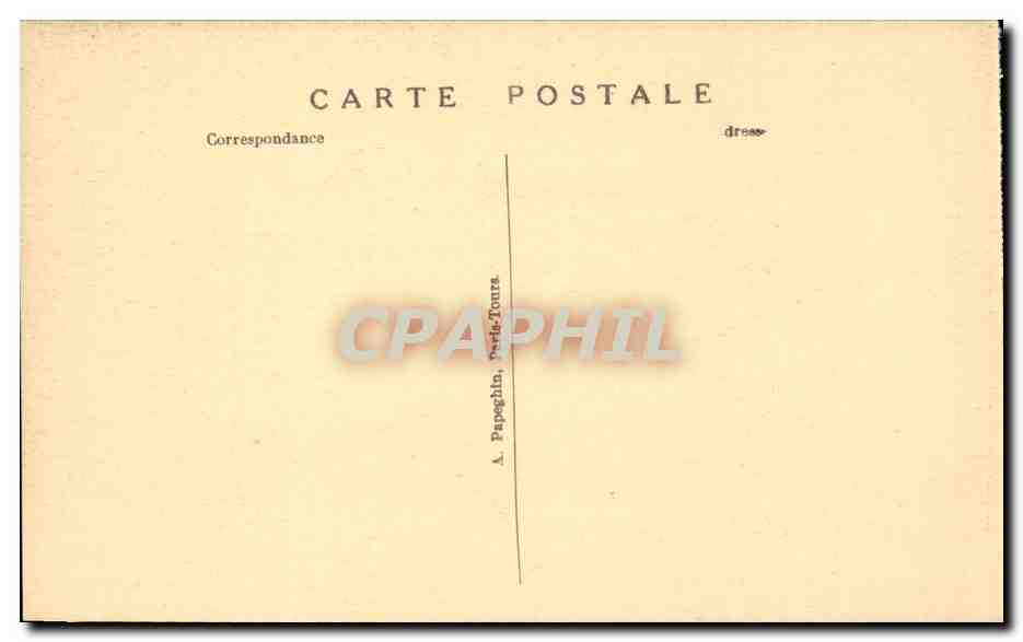 Chambord CPA Le chateau Au bord du Cosson Le pont — Verso