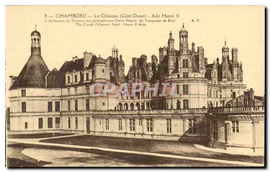 Chambord CPA Le chateau Aile Henri II