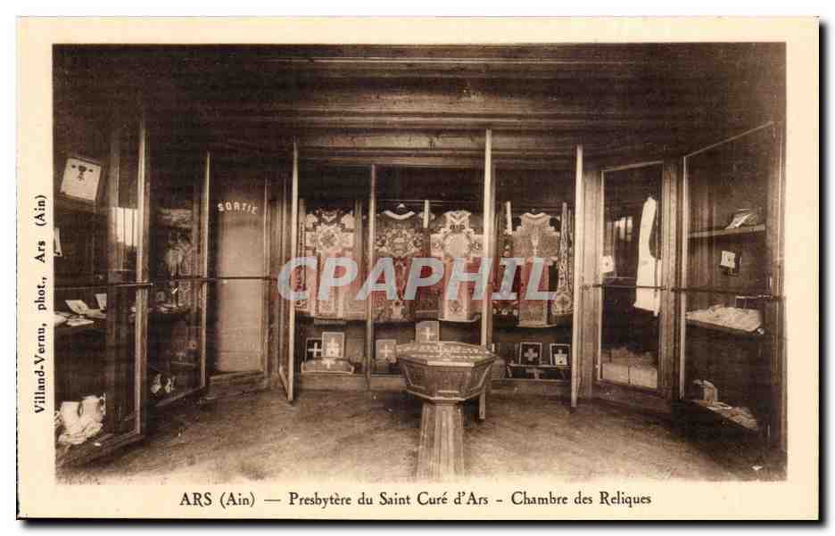 ARS (Ain) — Presbytère du Saint Curé d'Ars — Chambre des Reliques