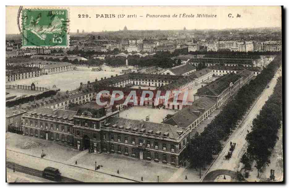 Paris CPA Panorama de l'ecole militaire