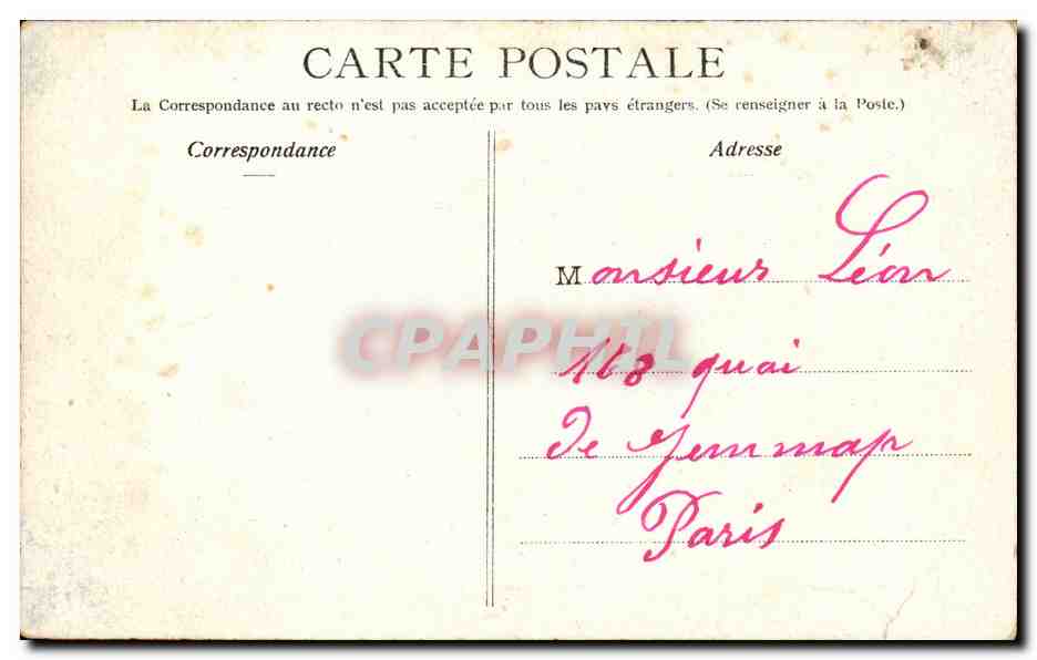 Paris CPA L'eglise de Notre Dame et la Seine — Verso