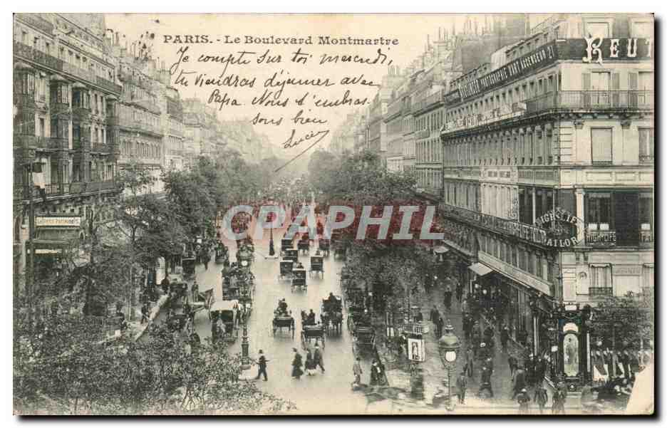 Paris CPA le boulevard Montmartre