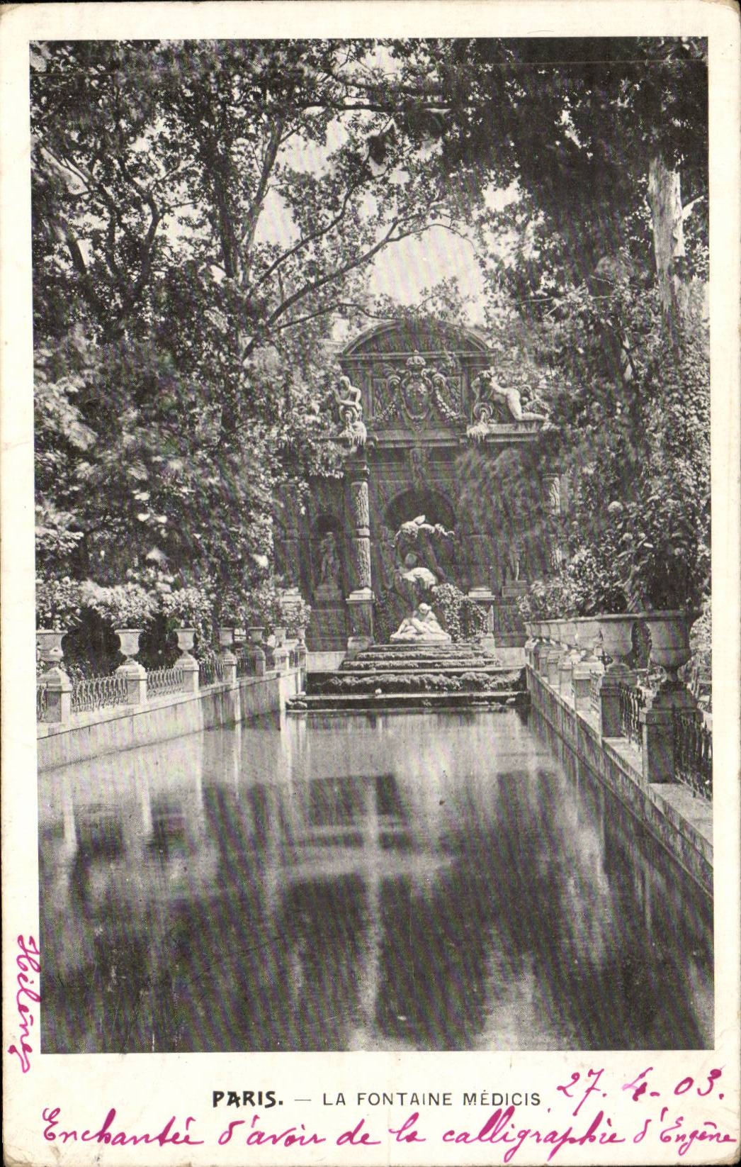 Paris CPA La fontaine Medicis Jardin du Luxembourg