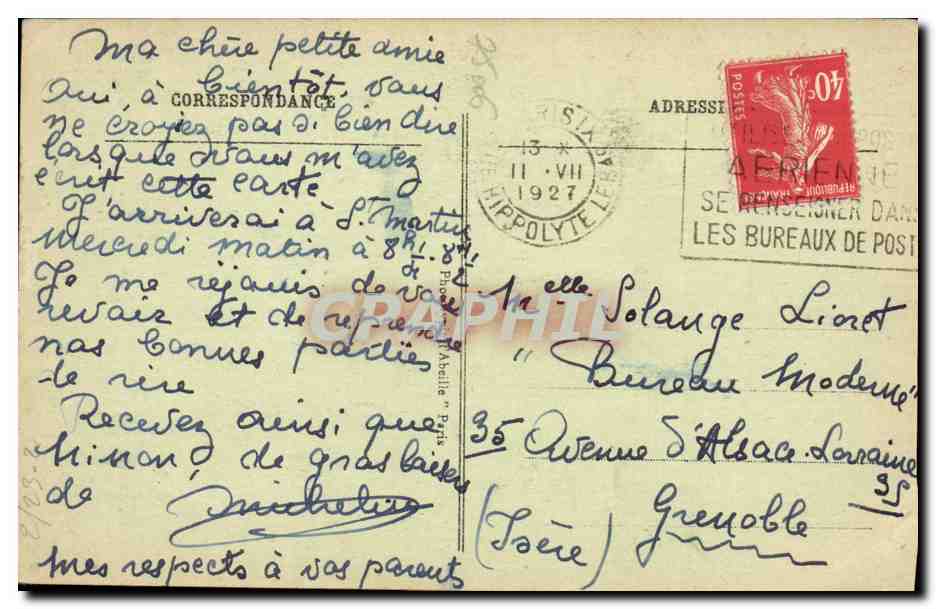Paris CPA Jardin du Luxembourg — Rückseite