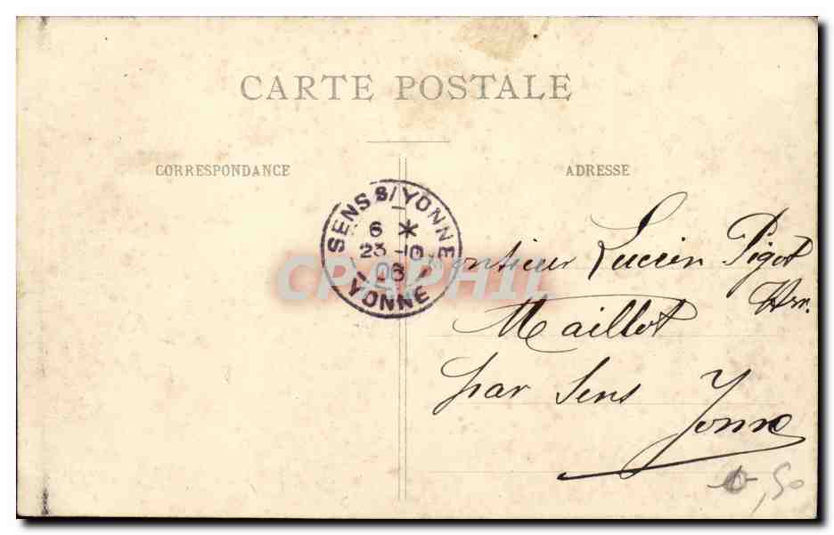 Paris CPA Hotel de ville — Rückseite
