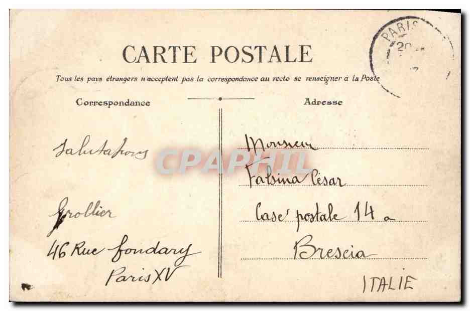 Paris CPA Val de Grace (hopital dospital) — Rückseite