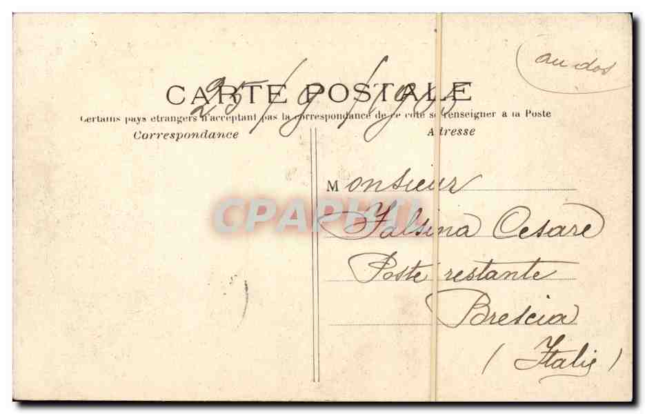 Paris CPA Le bois de Boulogne en hiver Le grand lac — Rückseite