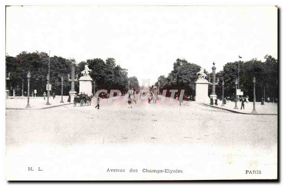 Paris CPA Avenue des Champs Elysees
