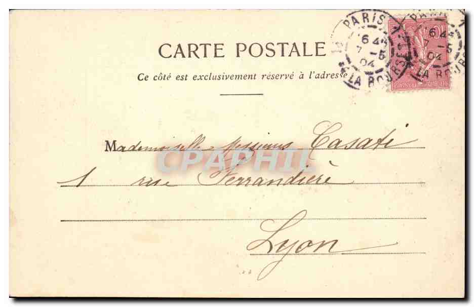 Paris CPA La grille du parc monceau — Rückseite