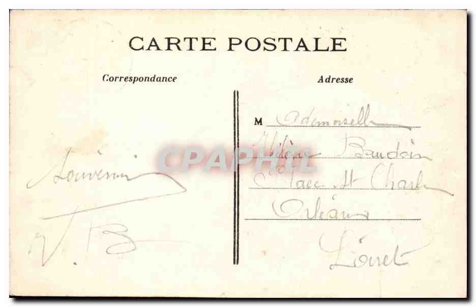 Paris CPA Mairie du 5eme et rue Soufflot — Rückseite