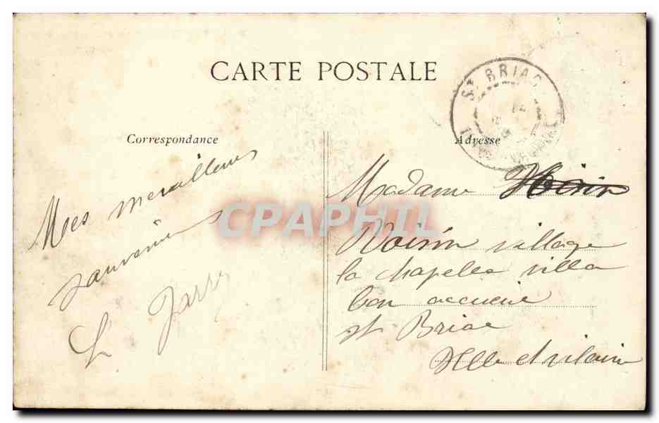 Paris CPA Eglise de Clignancourt — Rückseite