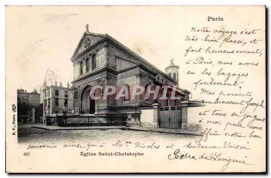 Paris CPA Eglise Saint Christophe